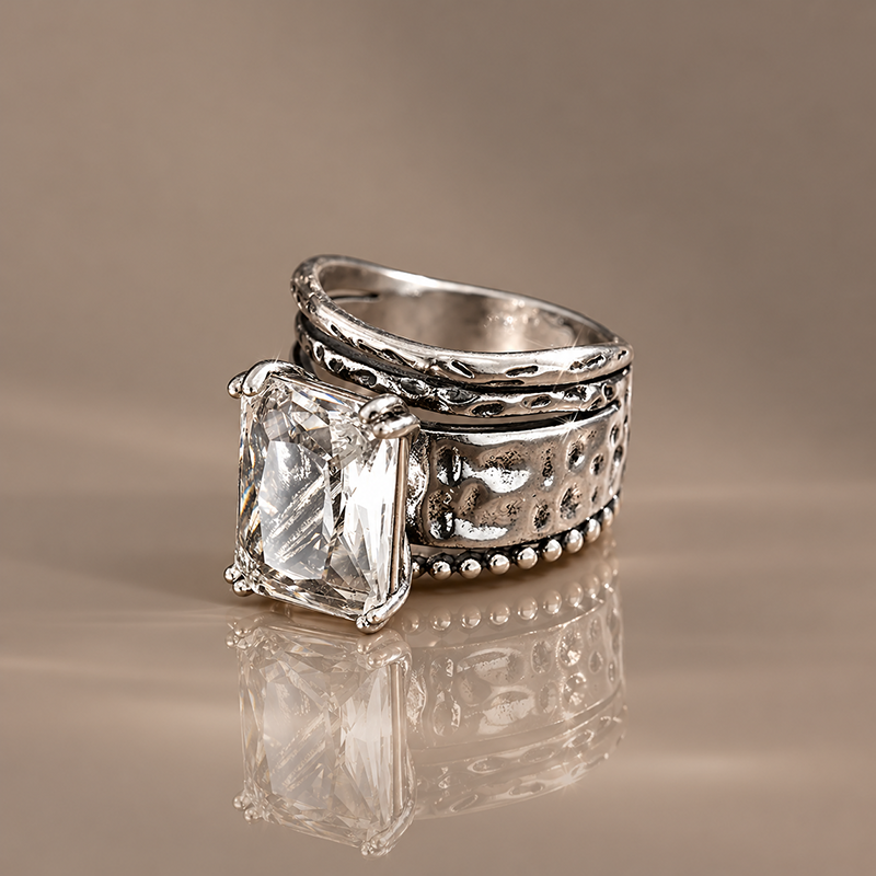 Rustic Wide Band Ring