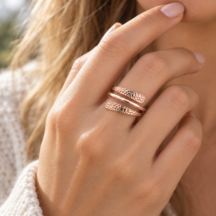 Textured Open Wrap Ring