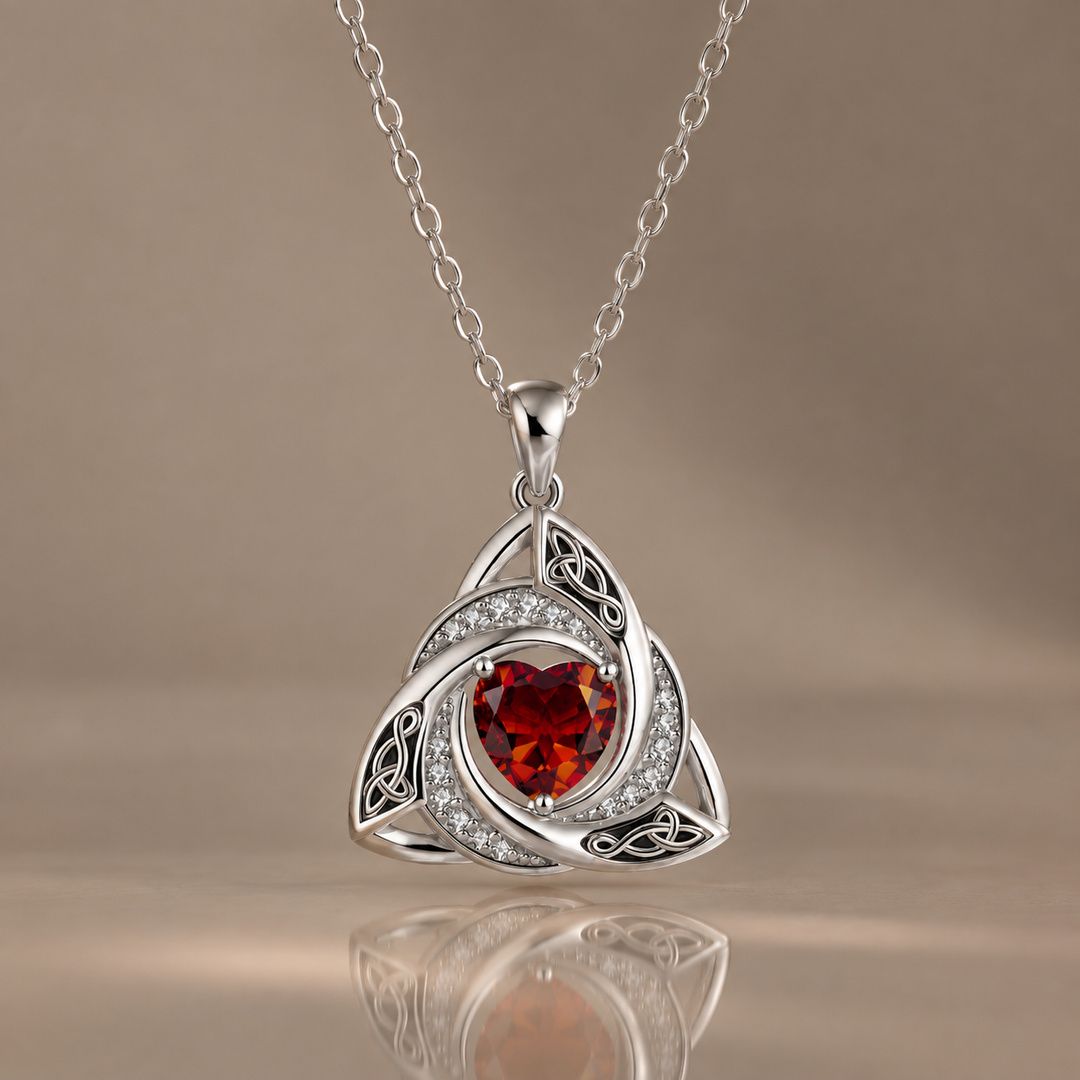 Eternal Trinity Birthstone Necklace