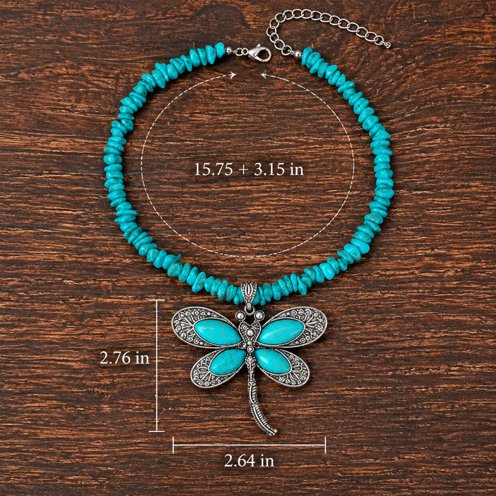 Dragonfly Statement Pendant Necklace