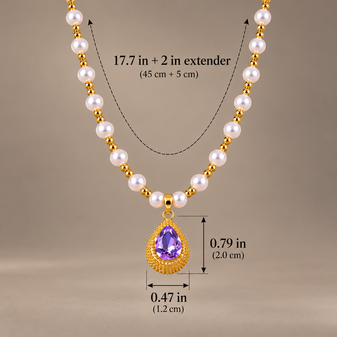 Elegant Teardrop Charm Necklace