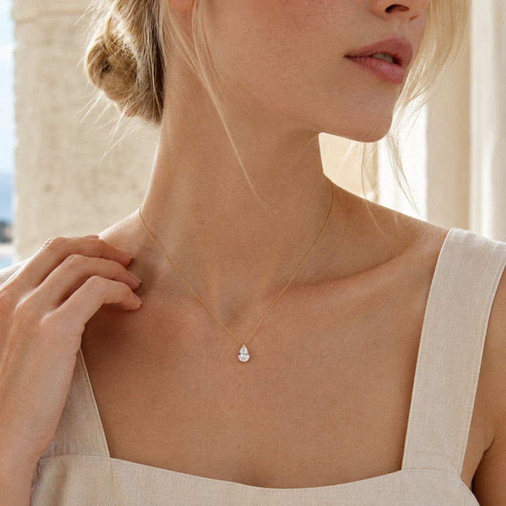 Birthstone Teardrop Necklace
