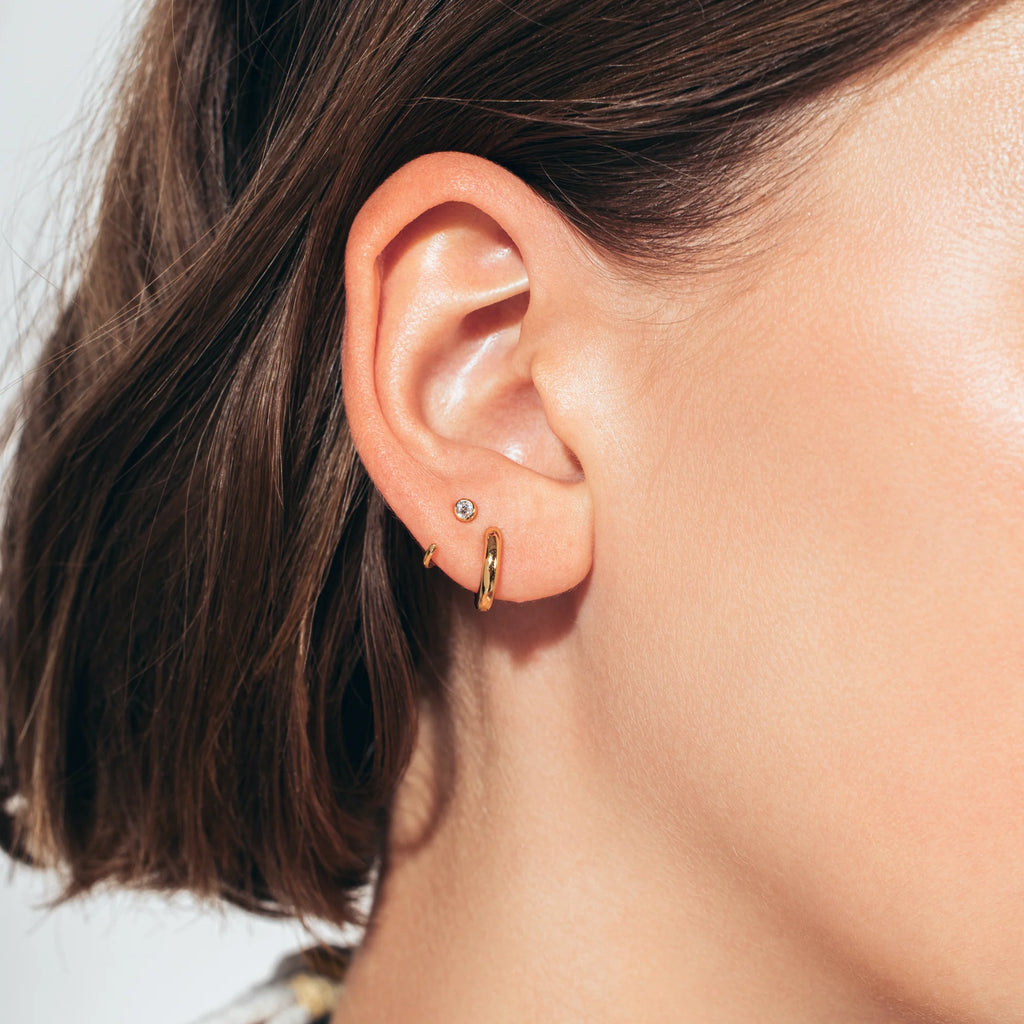 Gold Crystal Ear Cuff Stud