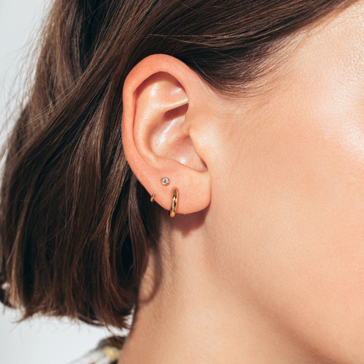 Gold Crystal Ear Cuff Stud