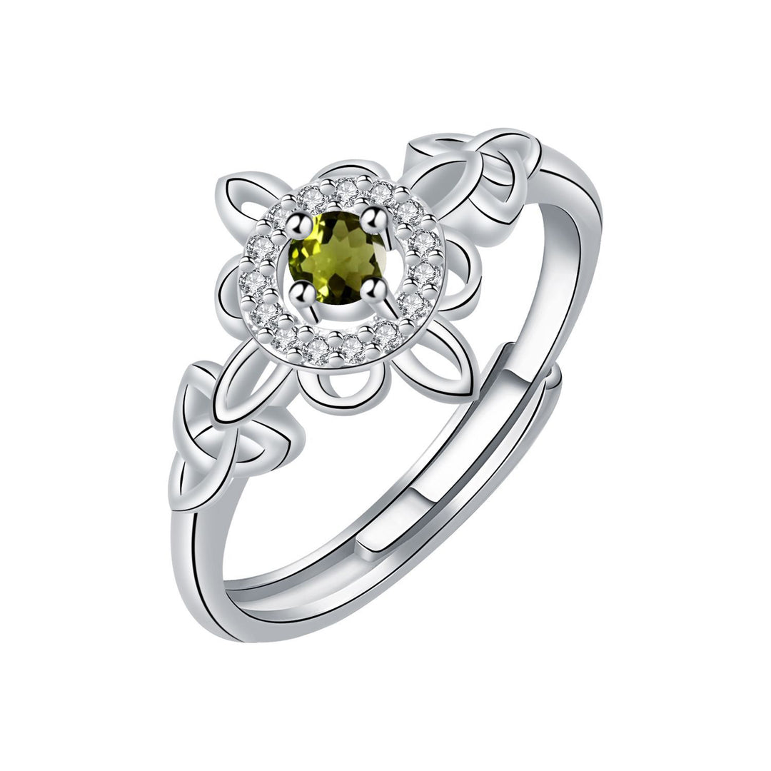 Eternal Celtic Knot Birthstone Ring