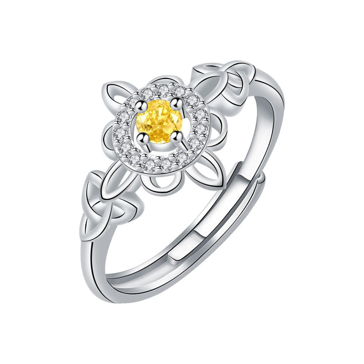 Eternal Celtic Knot Birthstone Ring