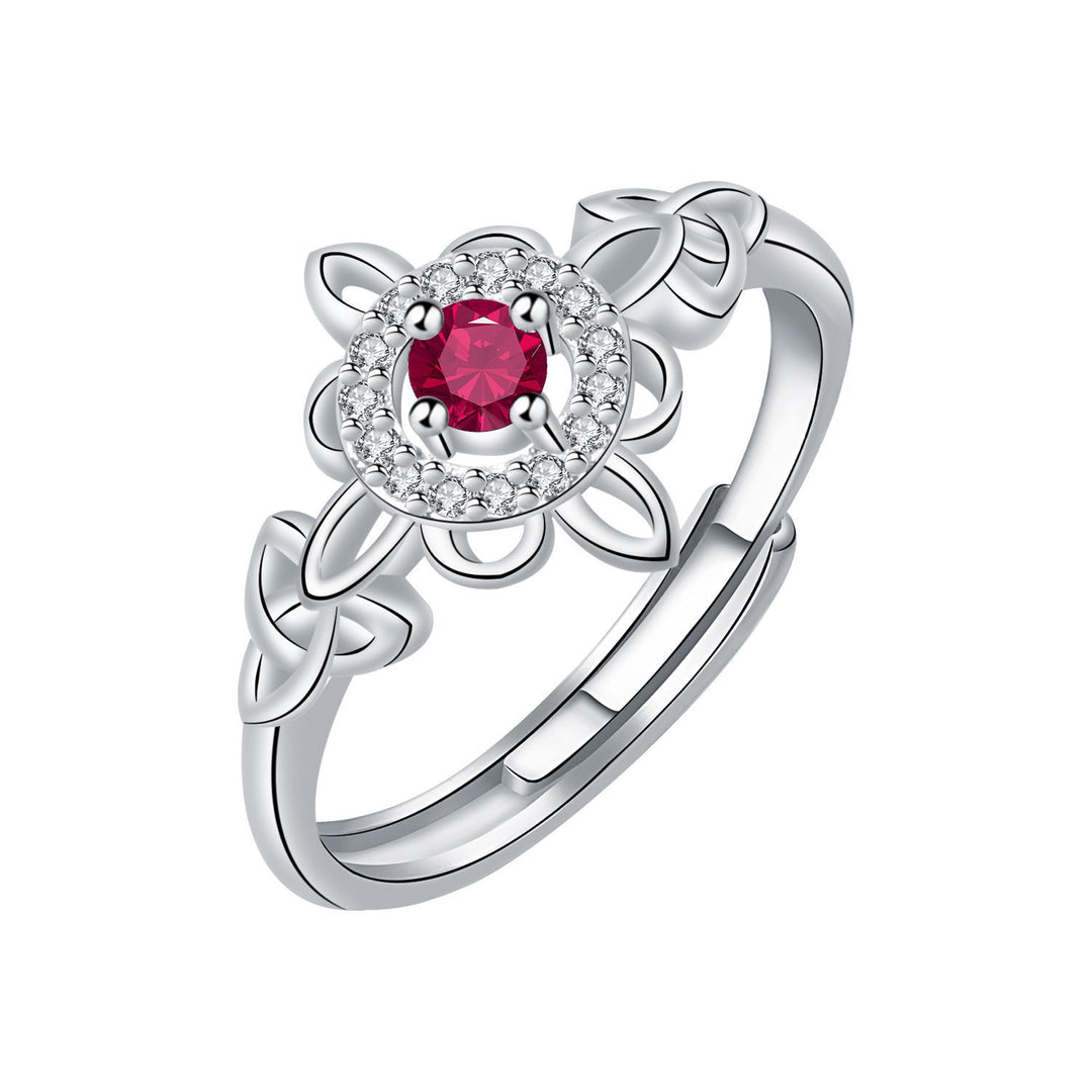 Eternal Celtic Knot Birthstone Ring