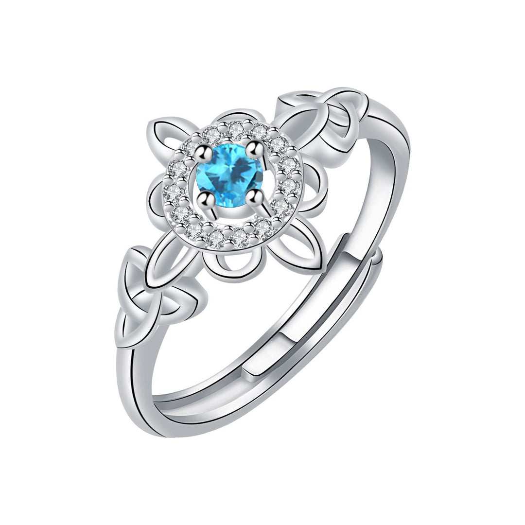 Eternal Celtic Knot Birthstone Ring