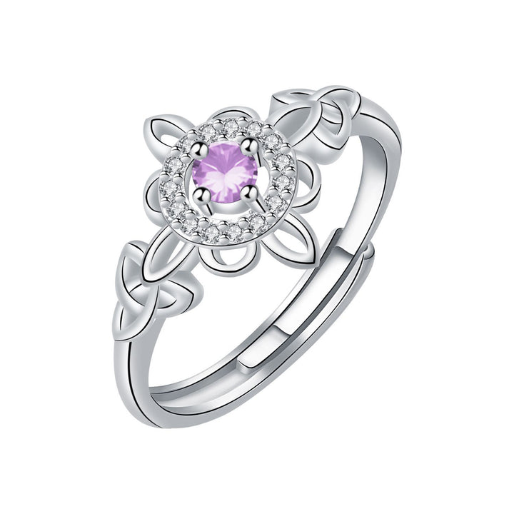 Eternal Celtic Knot Birthstone Ring