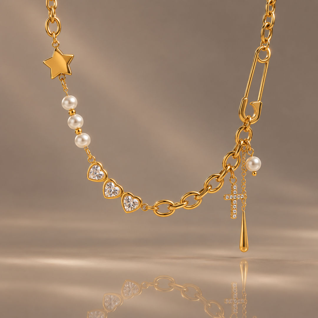 Mixed Charm Chain Necklace
