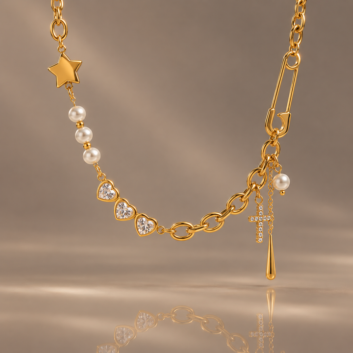 Mixed Charm Chain Necklace