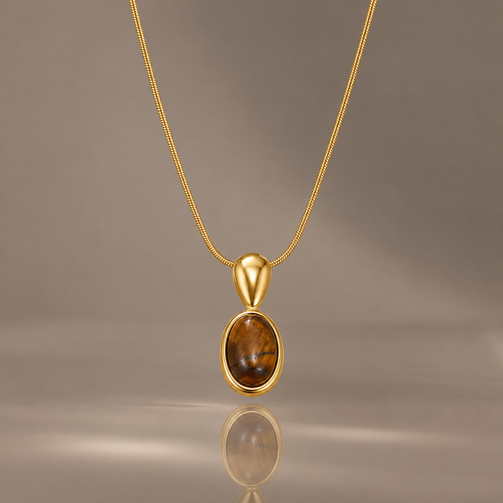 Golden Tiger Eye Pendant Necklace