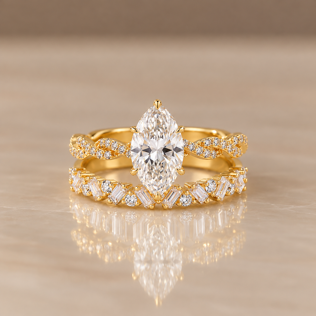 Marquise Brilliance Ring Set