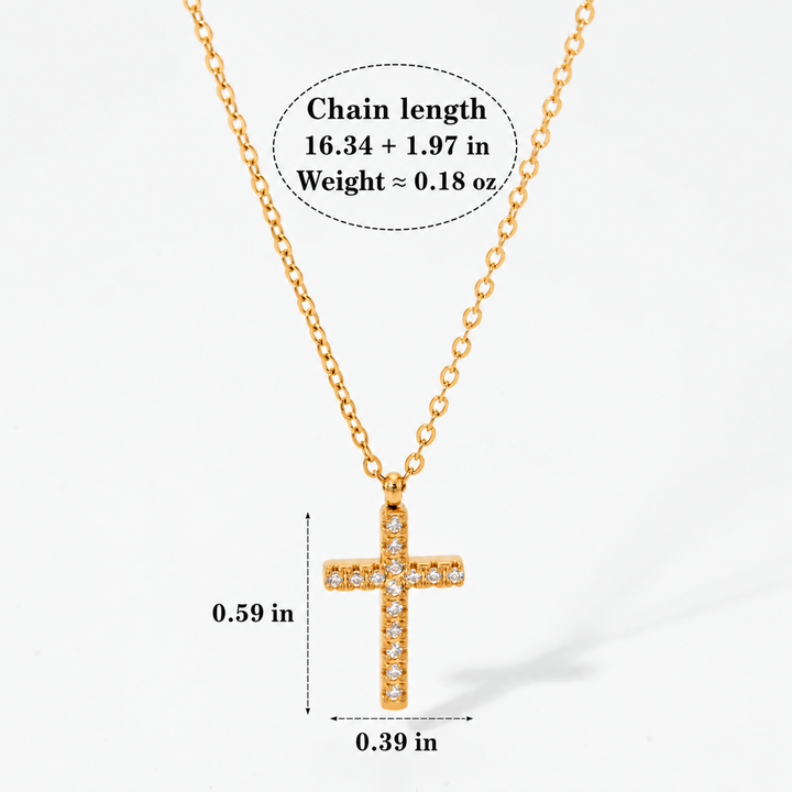 Cubic Zirconia Cross Necklace