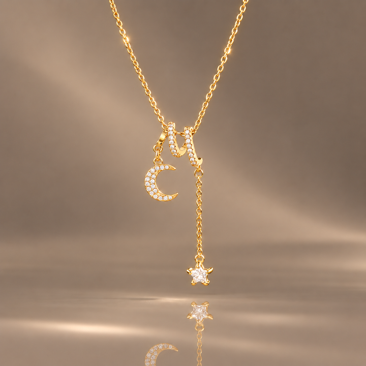 Celestial Moon Star Necklace