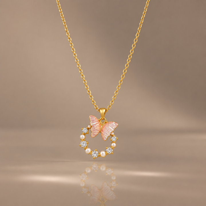 Dreamy Butterfly Zircon Necklace