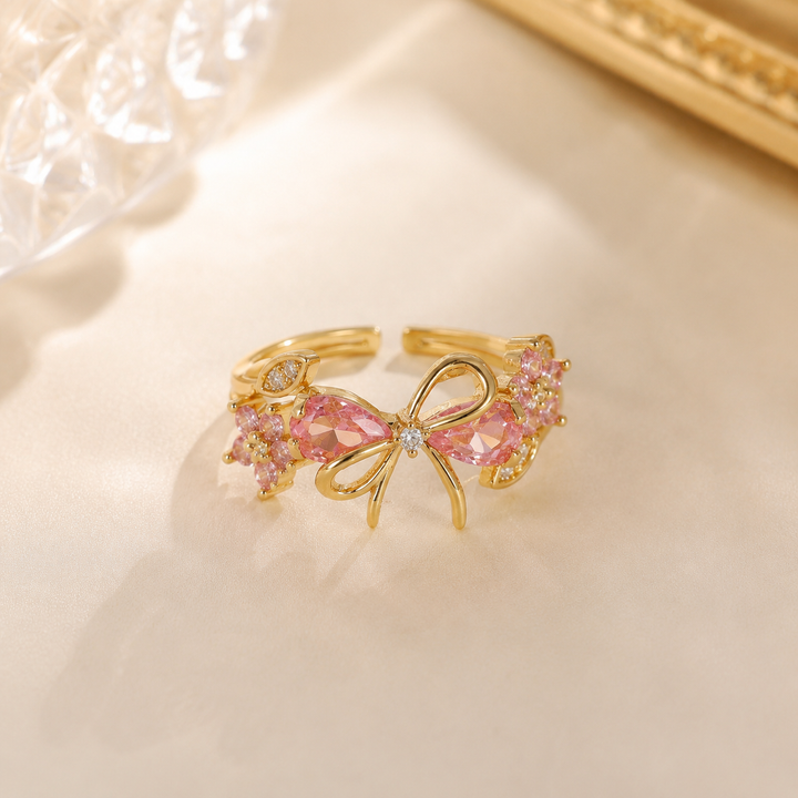 Bow Crystal Ring