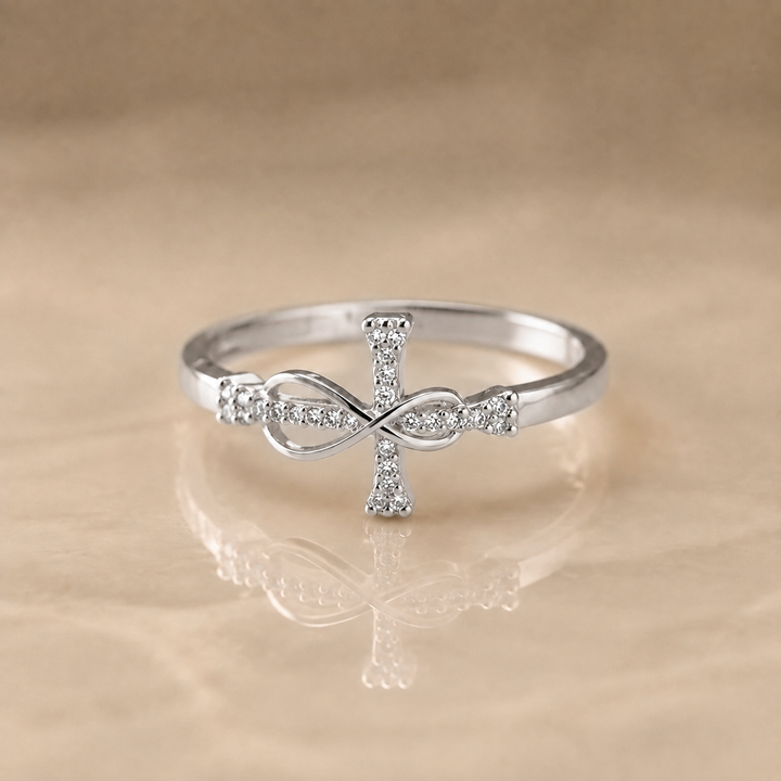 Infinity Cross Zircon Ring