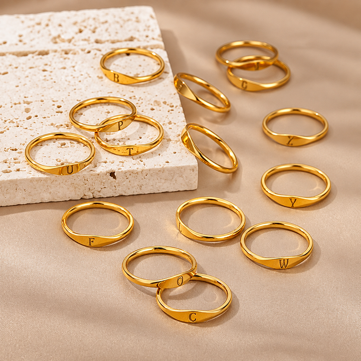 Signature Initial Ring Collection