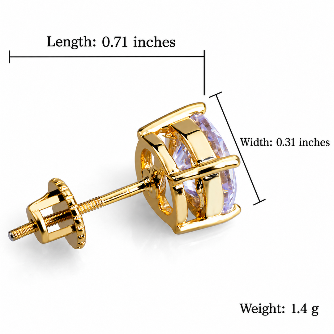 Cushion Cut Zircon Stud Earrings