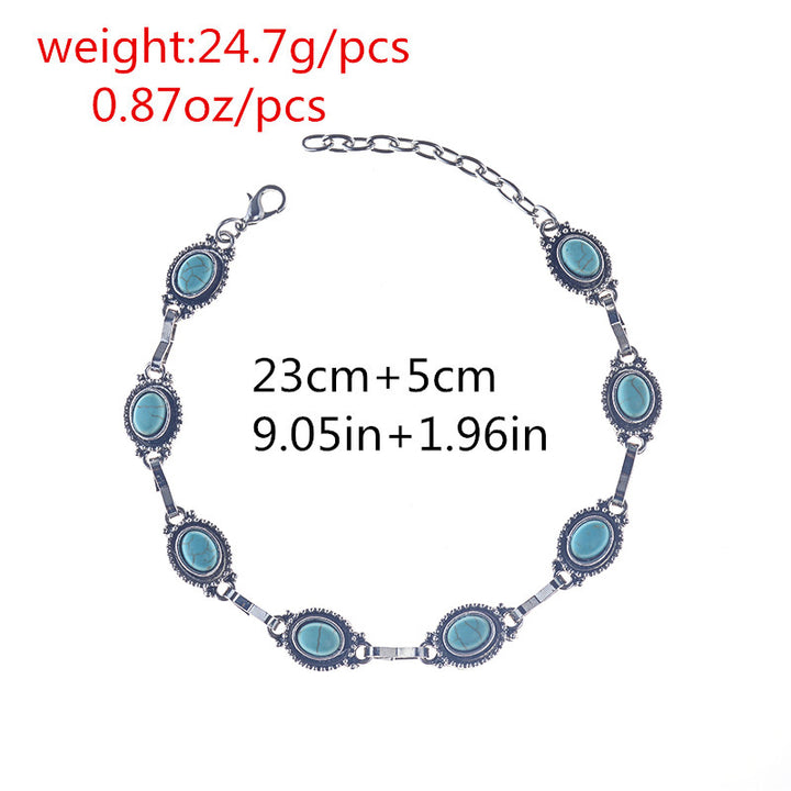 Turquoise Medallion Anklet