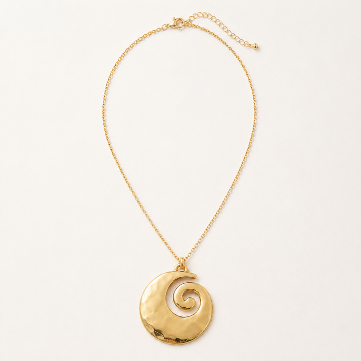 Vintage Spiral Pendant Necklace