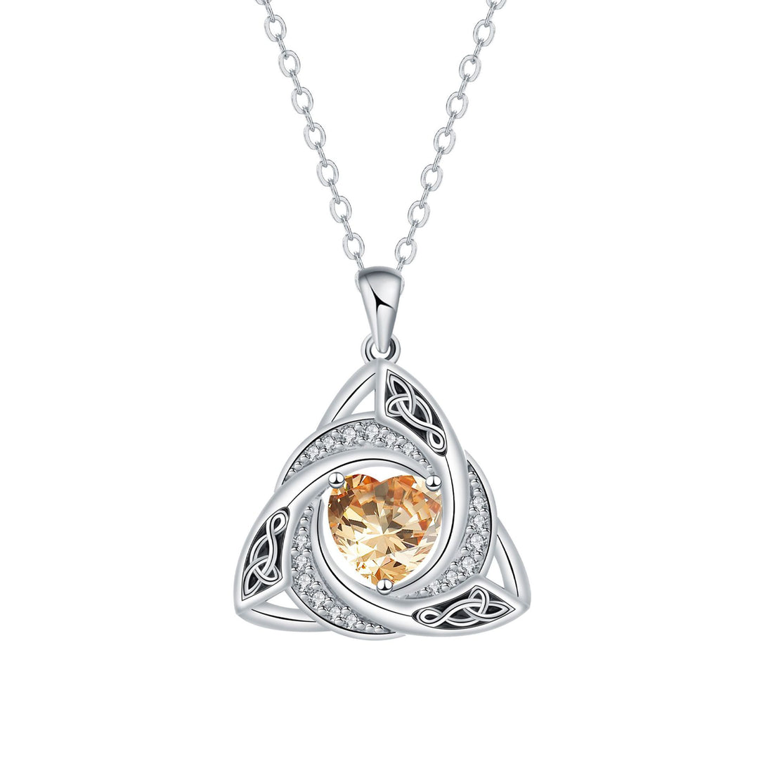Eternal Trinity Birthstone Necklace