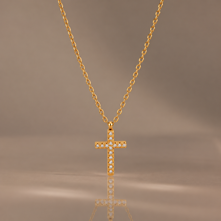 Cubic Zirconia Cross Necklace