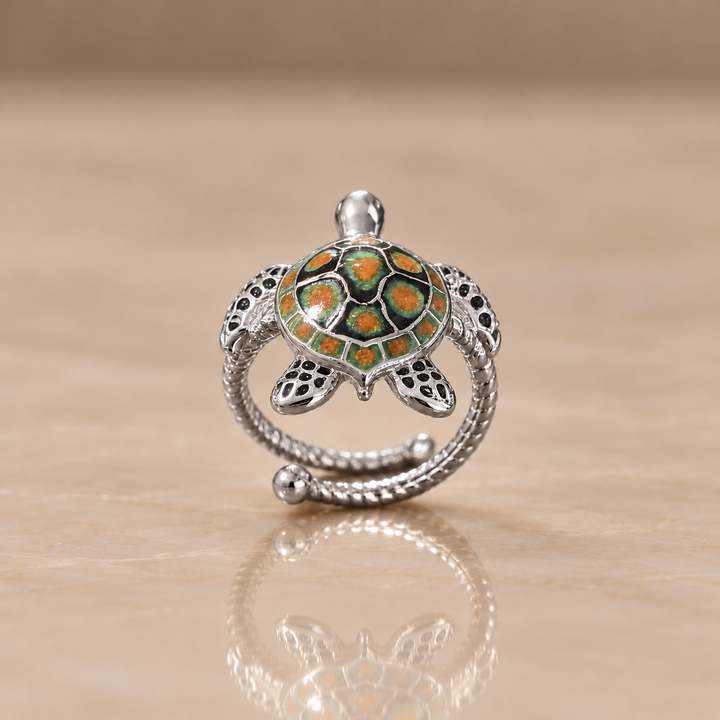 Sea Turtle Enamel Ring