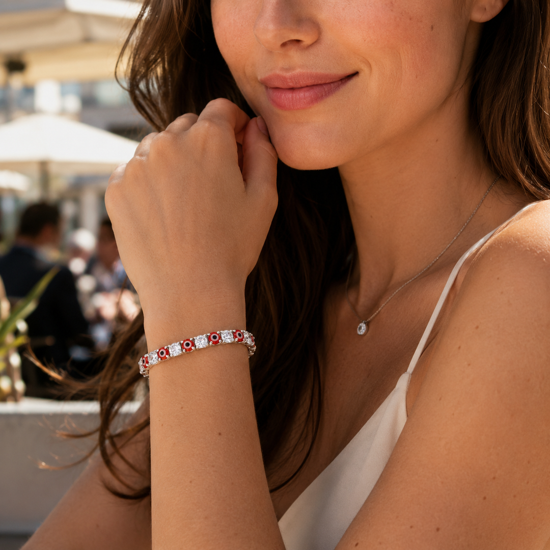 Evil Eye Tennis Bracelet