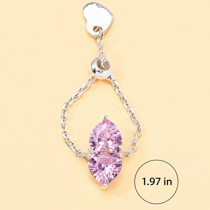 Adjustable Crystal Pull-Chain Ring
