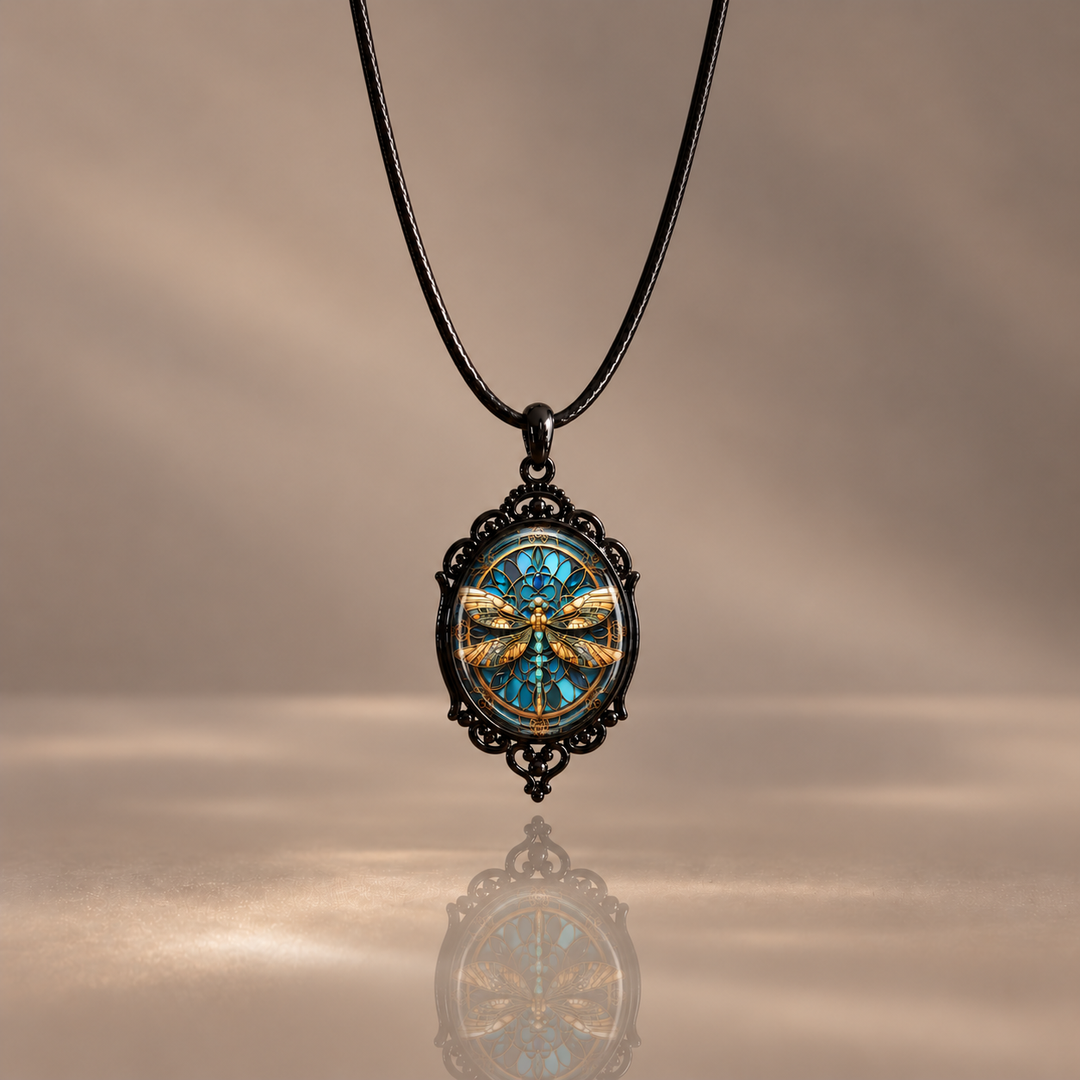 Dragonfly Vintage Pendant Necklace