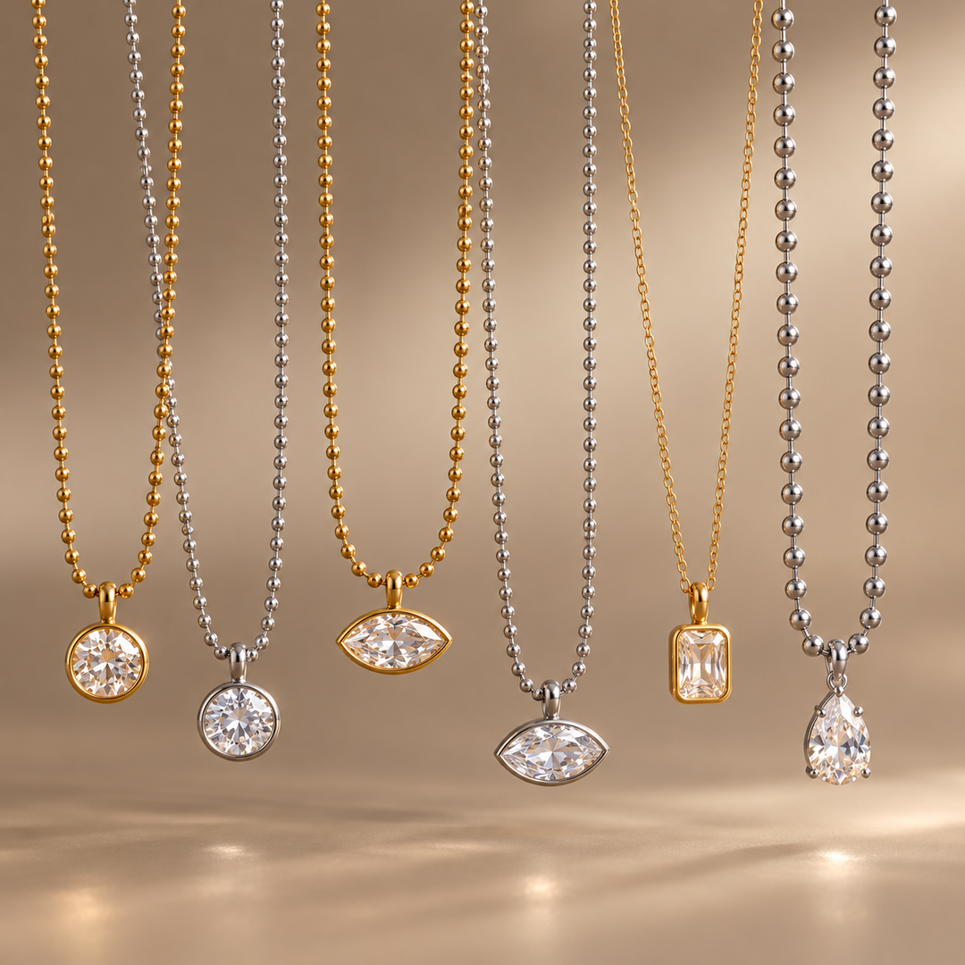Luminous Bezel Pendant Necklace