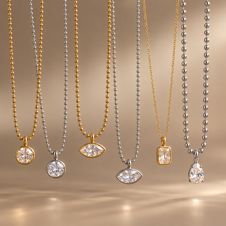Luminous Bezel Pendant Necklace