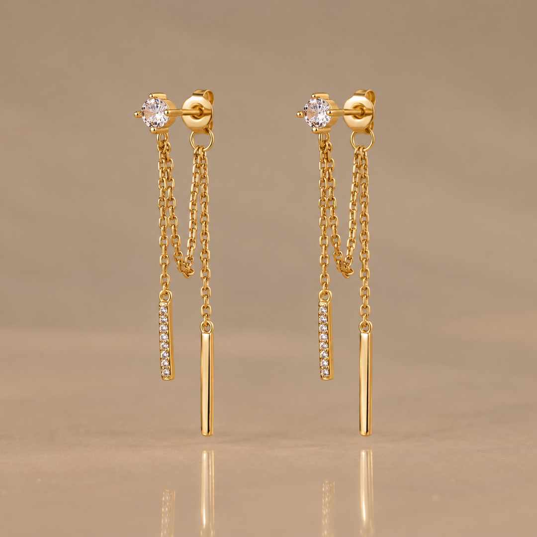 Cubic Zirconia Ball Threader Earscapes