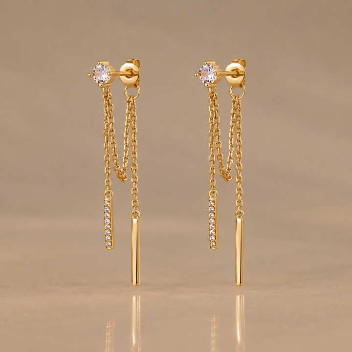 Cubic Zirconia Ball Threader Earscapes
