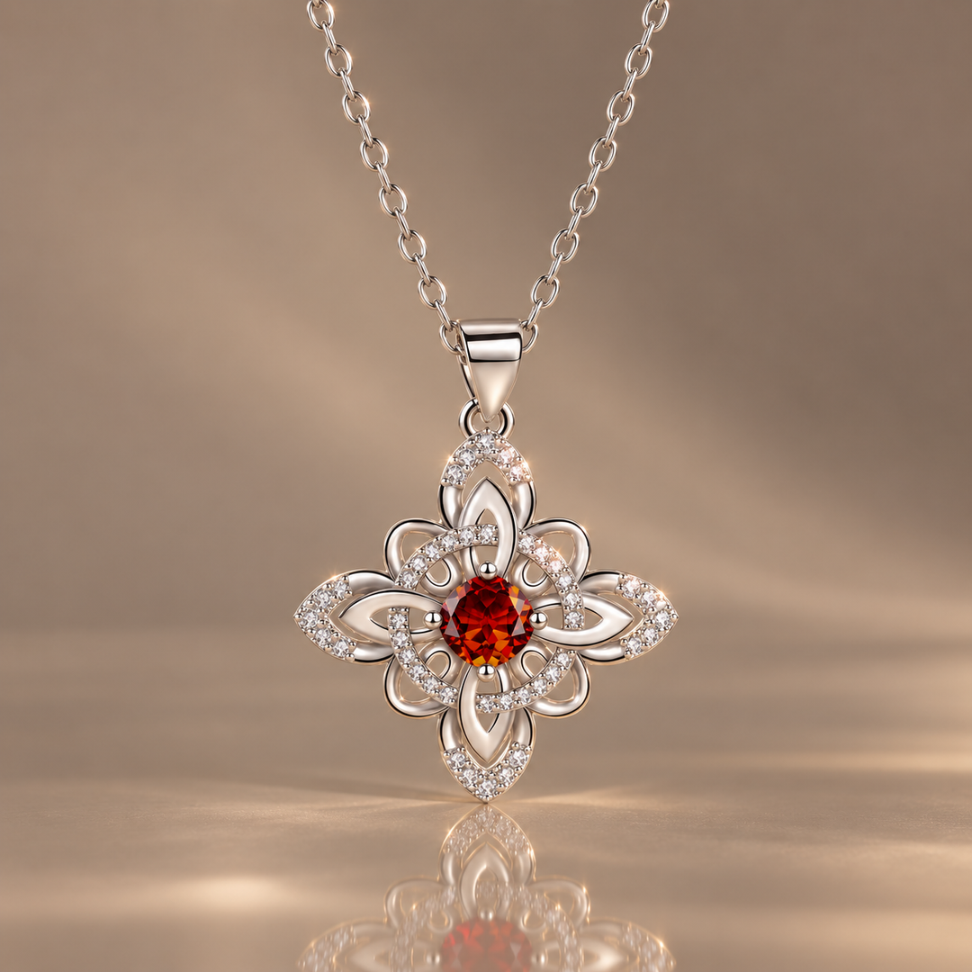 Celtic Birthstone Bloom Necklace