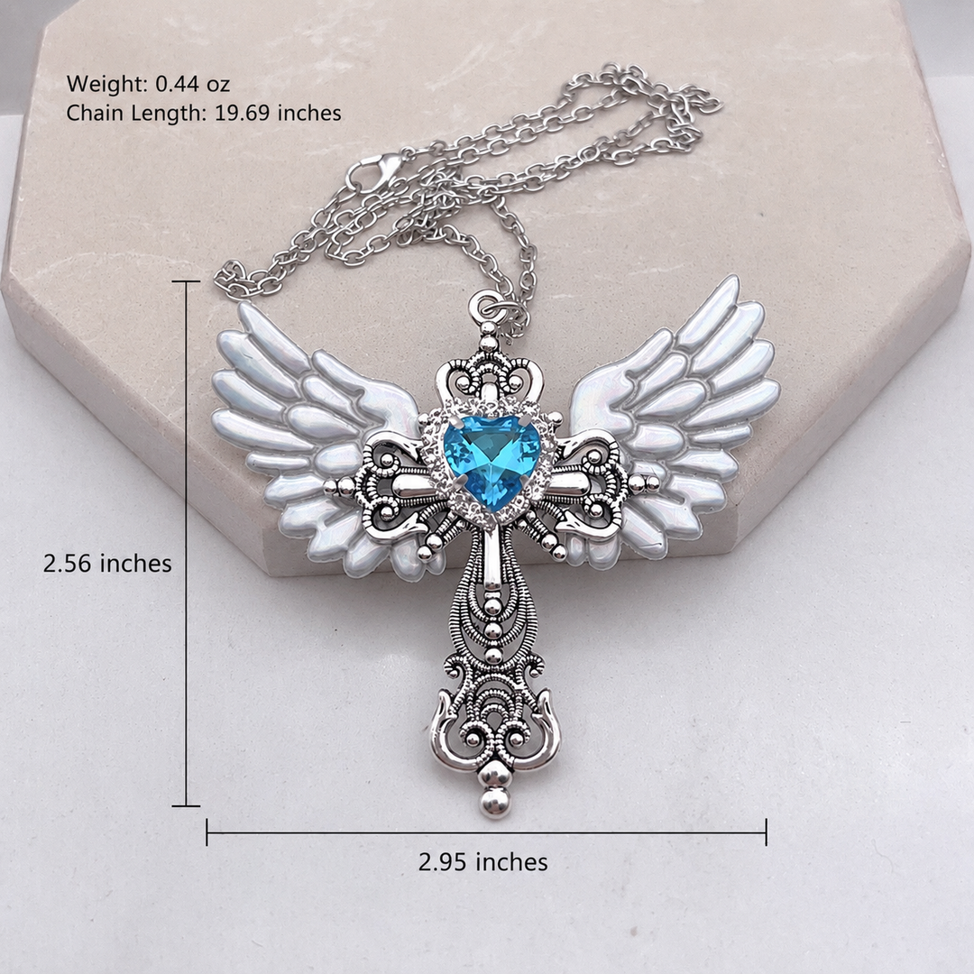 Winged Heart Pendant Necklace