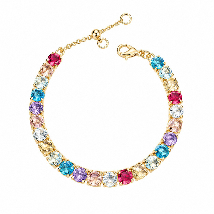 Vibrant Layered Gem Necklace