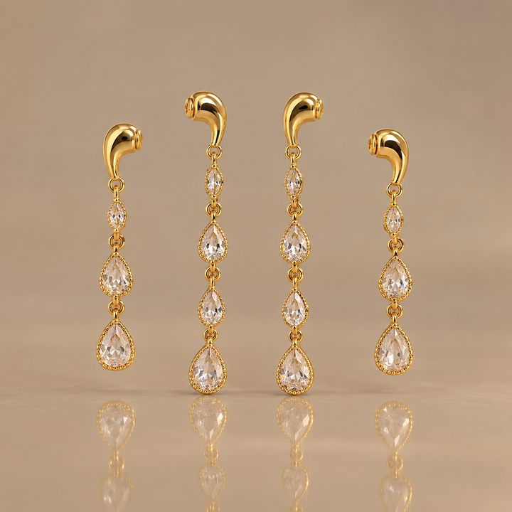 Teardrop Crystal Dangle Earrings