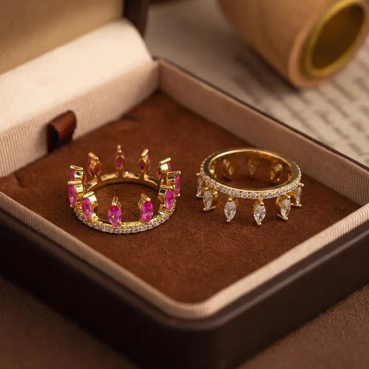 Convertible Birthstone Crown Ring