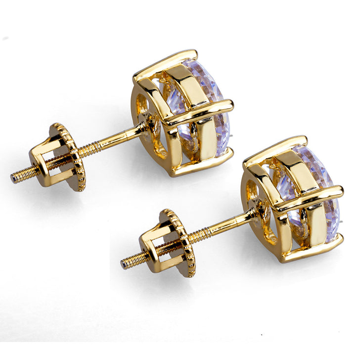 Cushion Cut Zircon Stud Earrings