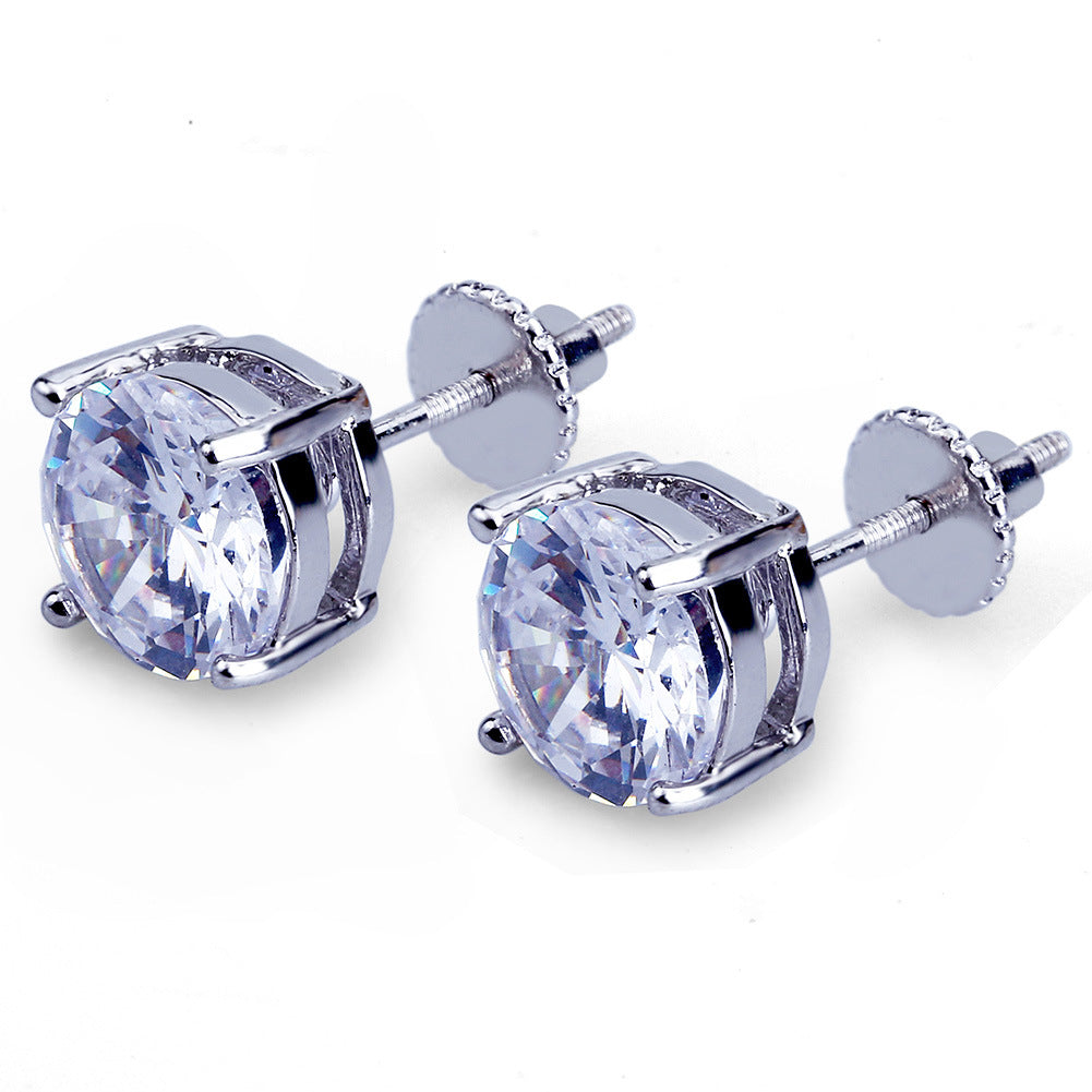 Cushion Cut Zircon Stud Earrings