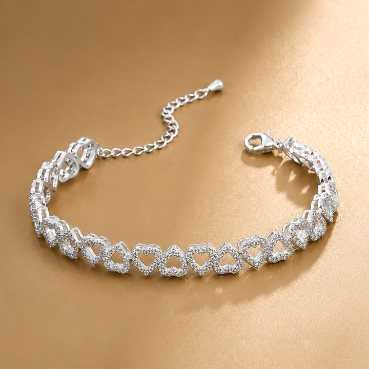 Heart Zircon Tennis Bracelet