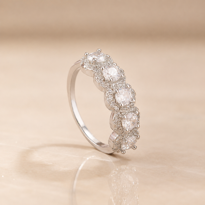 Five Zircon Ring
