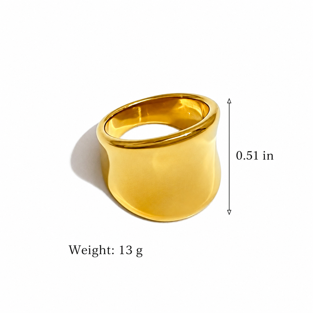 Sculptural Wave Statement Ring