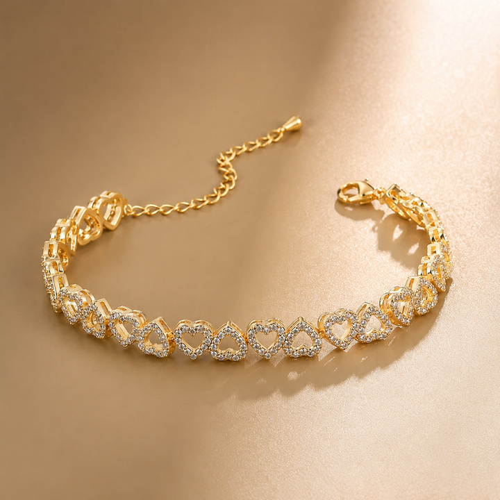 Heart Zircon Tennis Bracelet