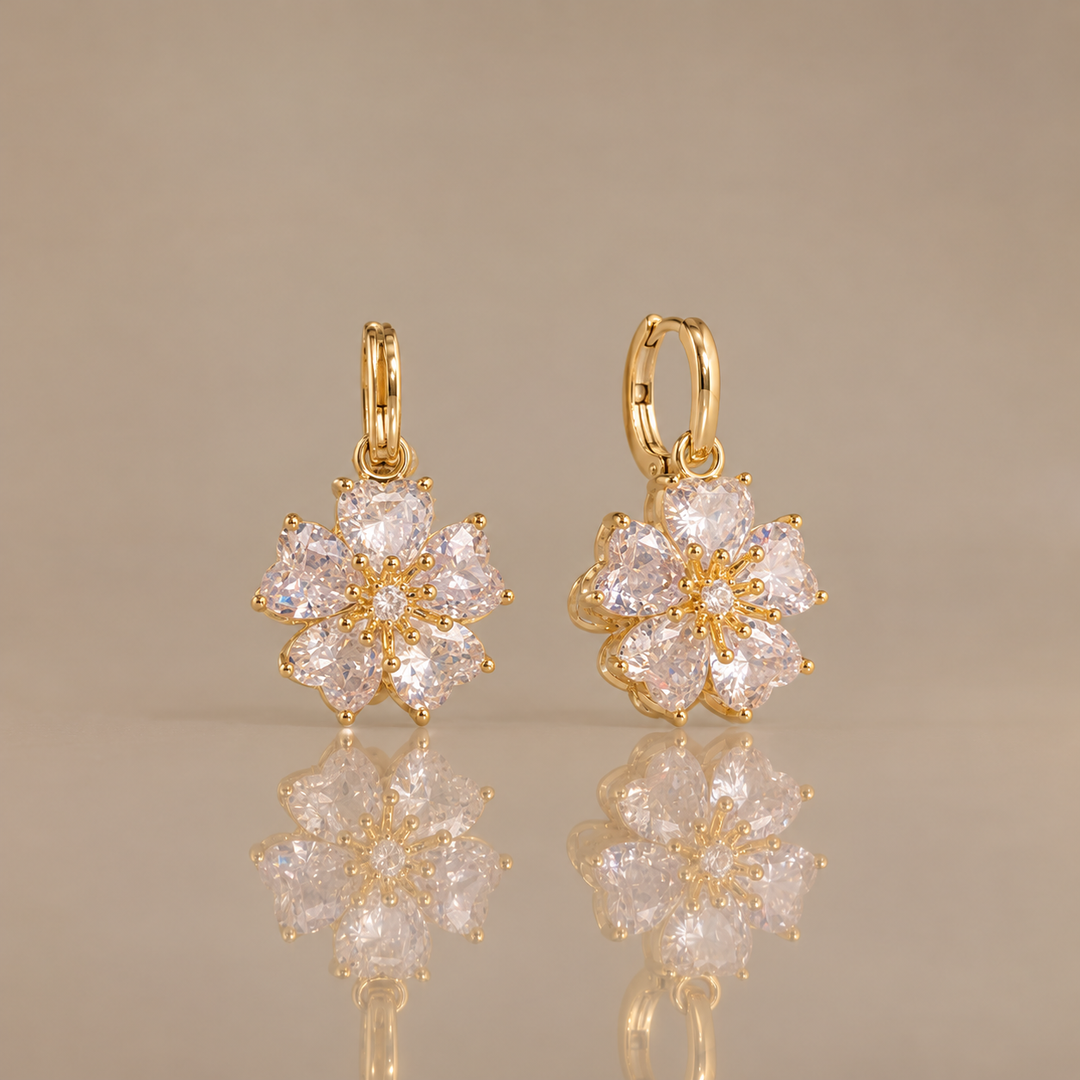 Luminous Blossom Double-Sided Earrings