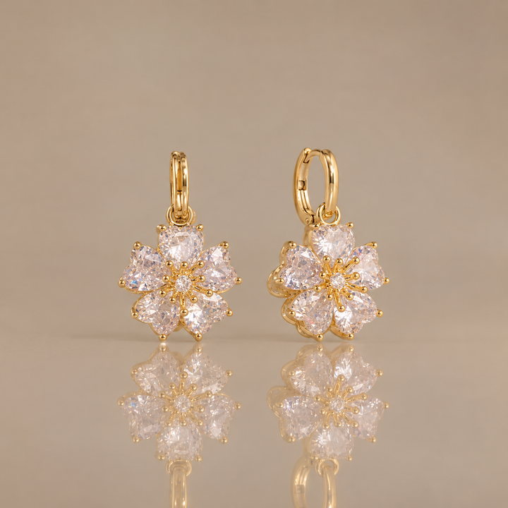 Luminous Blossom Double-Sided Earrings