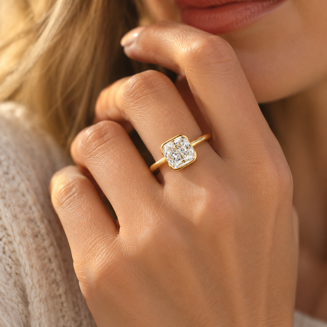 Lumina Cushion Solitaire Ring